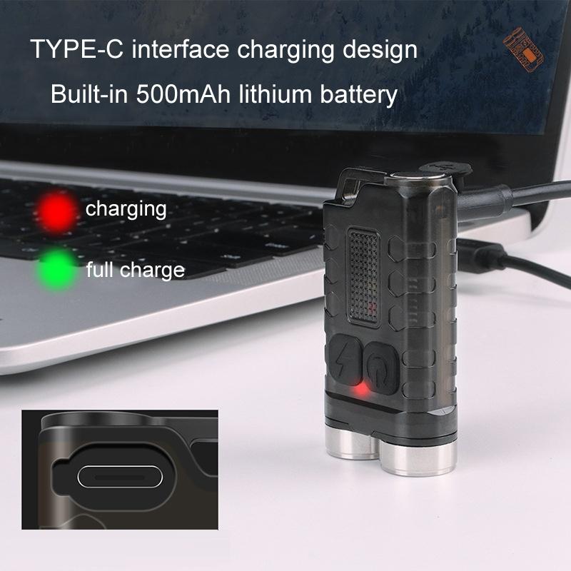V3 Rechargeable Keychain Flashlight 900LM Mini EDC Torch With UV Light Magnet 4