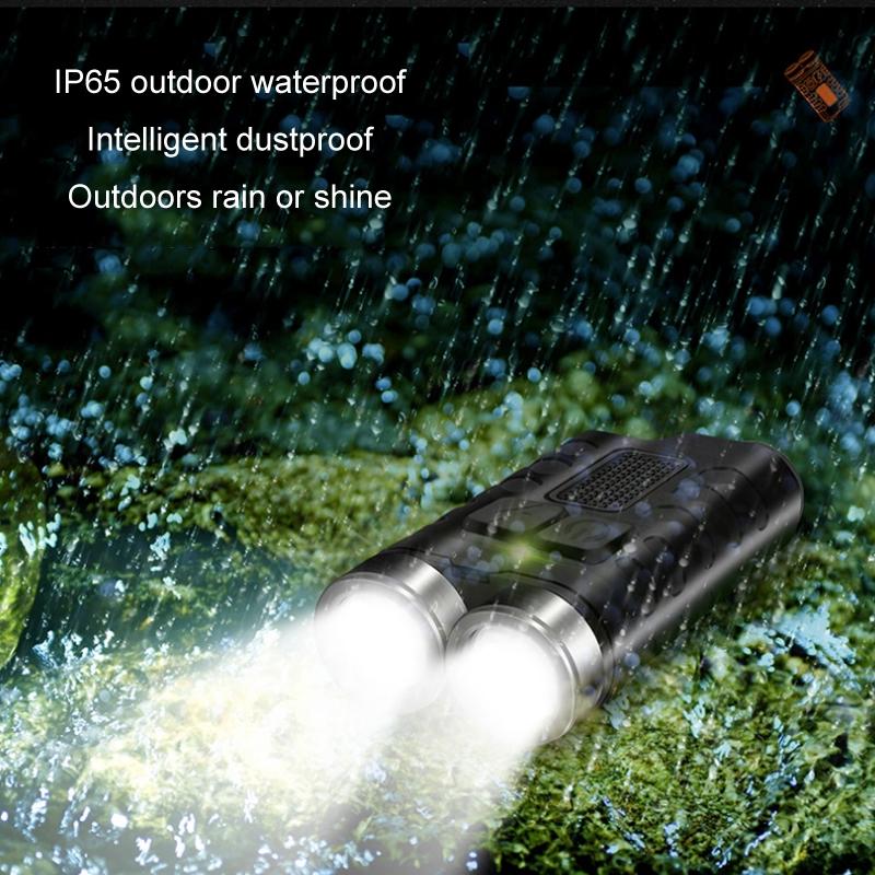 V3 Rechargeable Keychain Flashlight 900LM Mini EDC Torch With UV Light Magnet 5