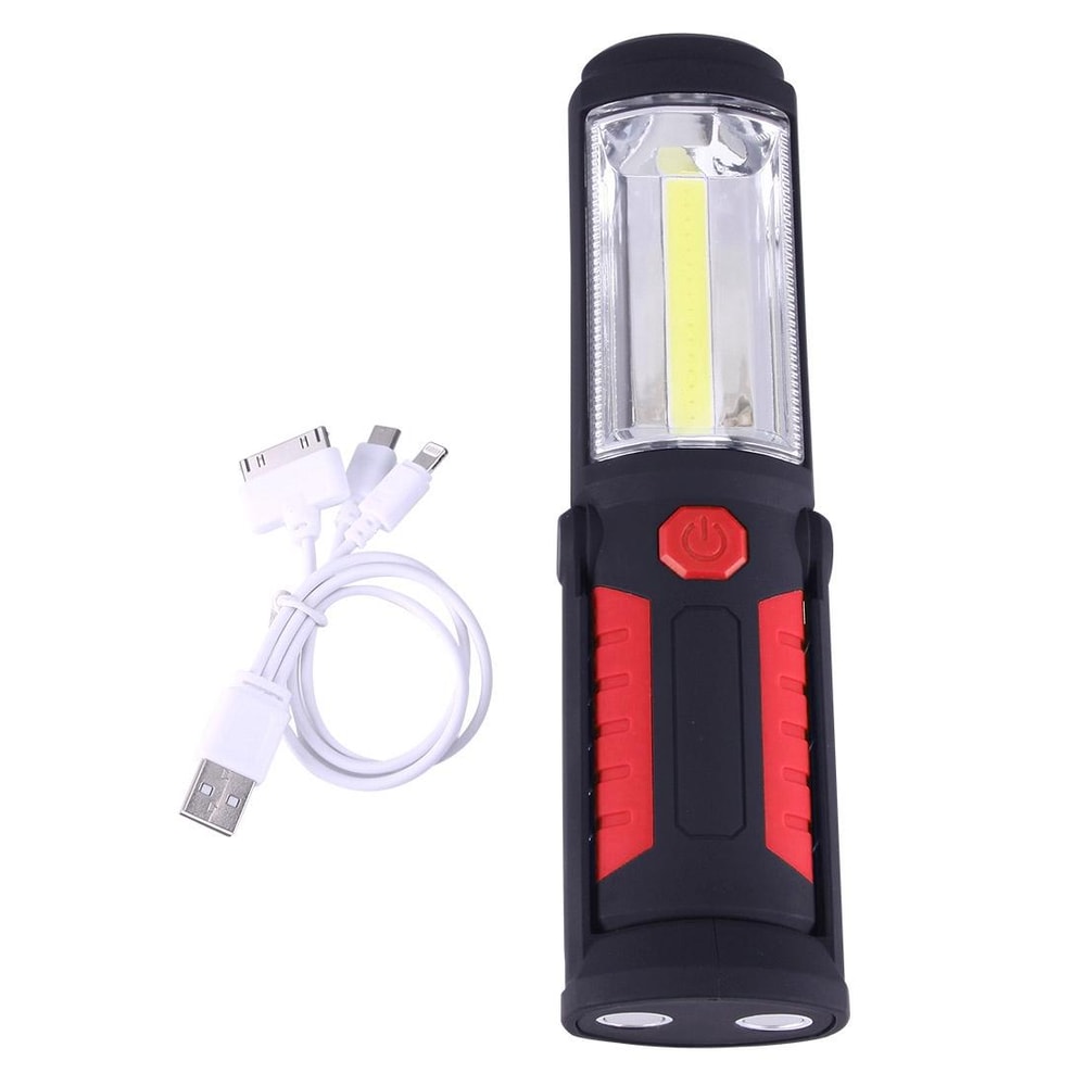 Rechargeable Magnetic LED Work Light With COB Torch And Swivel Hook 10