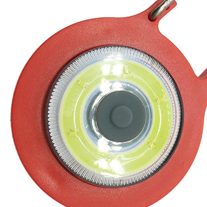 Mini COB Flashlight Keychain Carabiner Lights With SOS Mode For Camping Fishing Emergencies 7