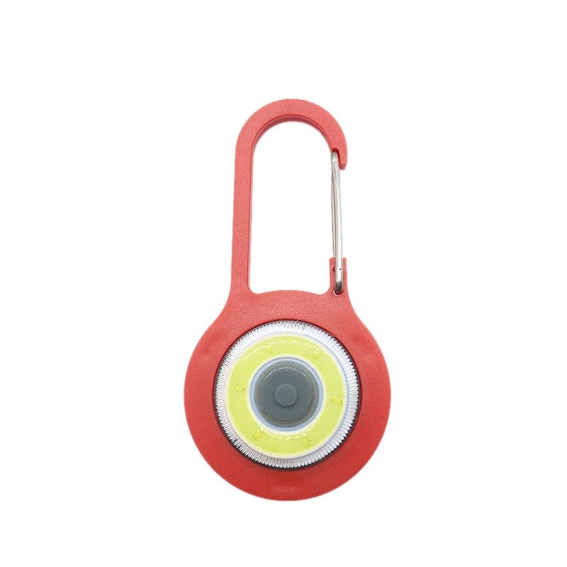 Mini COB Flashlight Keychain Carabiner Lights With SOS Mode For Camping Fishing Emergencies 3