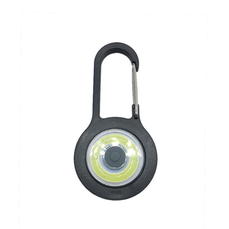 Mini COB Flashlight Keychain Carabiner Lights With SOS Mode For Camping Fishing Emergencies 6