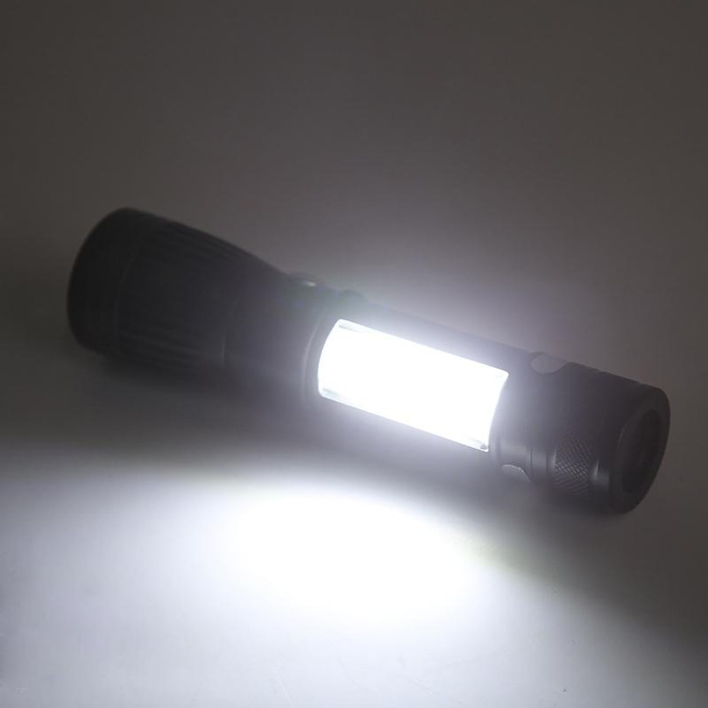 Compact USB Rechargeable LED Flashlight Torch Long Lasting Portable Light 6