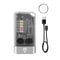 V10 Rechargeable Keychain Flashlight 1000LM Mini EDC Torch With UV Light Emergency Alarm 6