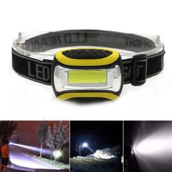 lumitrail cob led headlamp 3 mode waterproof head torch for camping, fishing & cycling