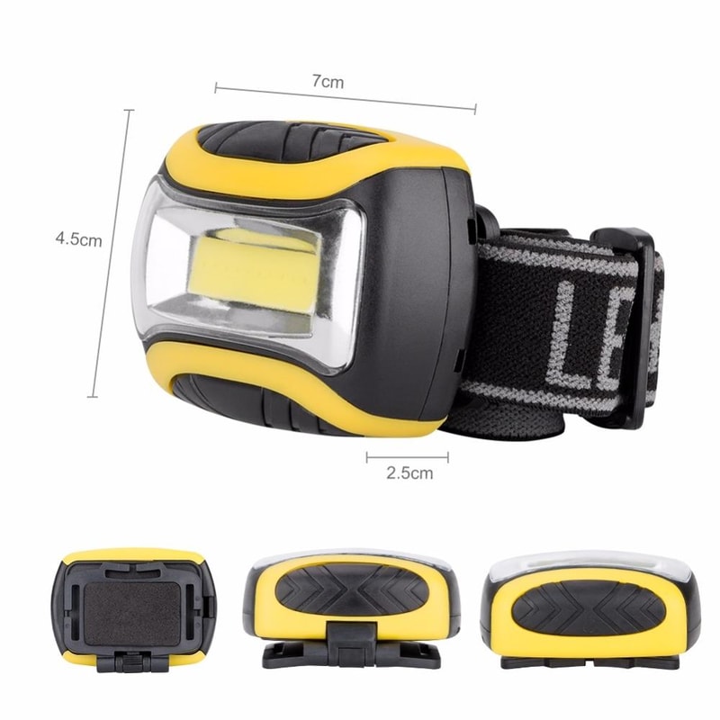 LumiTrail COB LED Headlamp 3 Mode Waterproof Head Torch For Camping Fishing Cycling 3