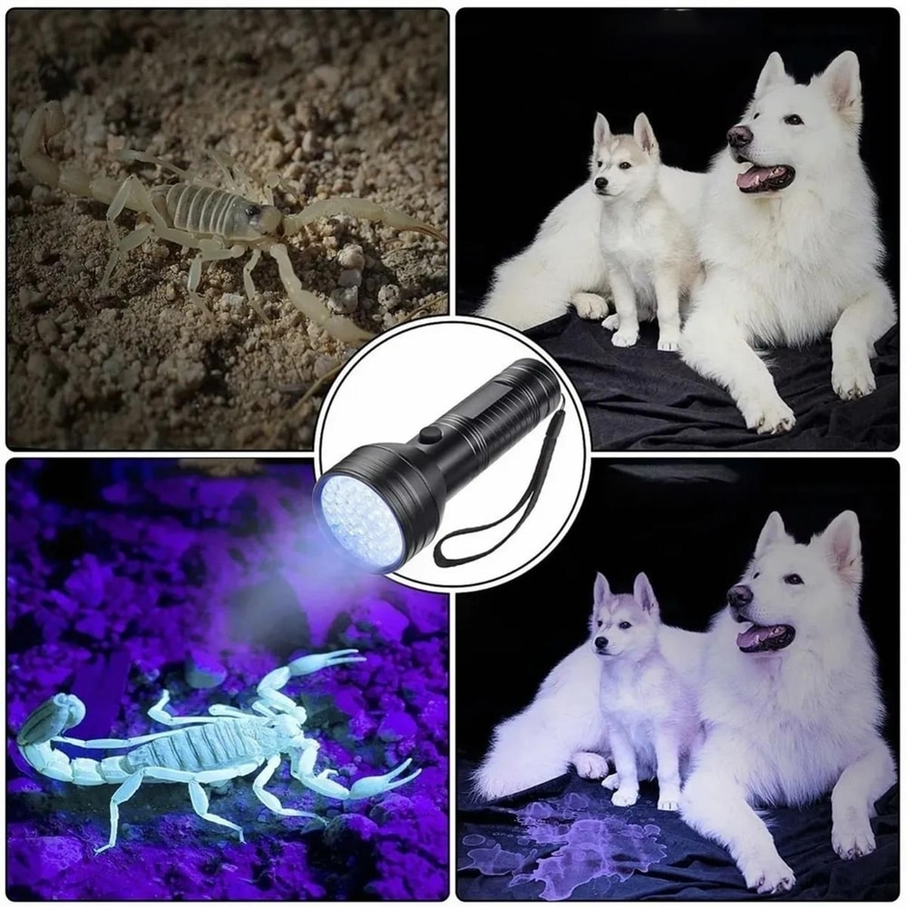 51 LED UV Flashlight 395nm Black Light Pet Urine Stain Detector 4