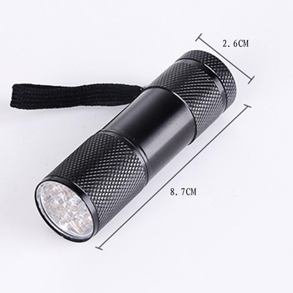 Premium Portable UV Flashlight Set 9 LED 395nm Detection Light Pen 2