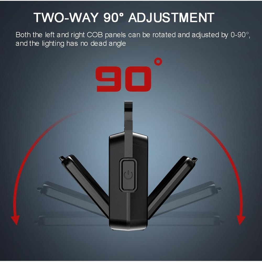 Portable Mini COB Keychain Flashlight USB Rechargeable Bright Camping Light 6