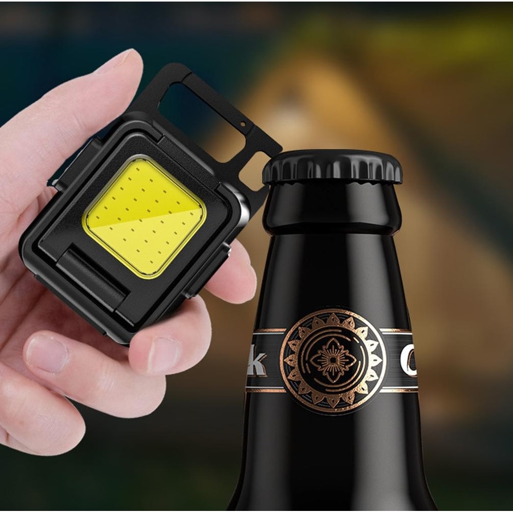 Portable Mini COB Keychain Flashlight USB Rechargeable Bright Camping Light 11