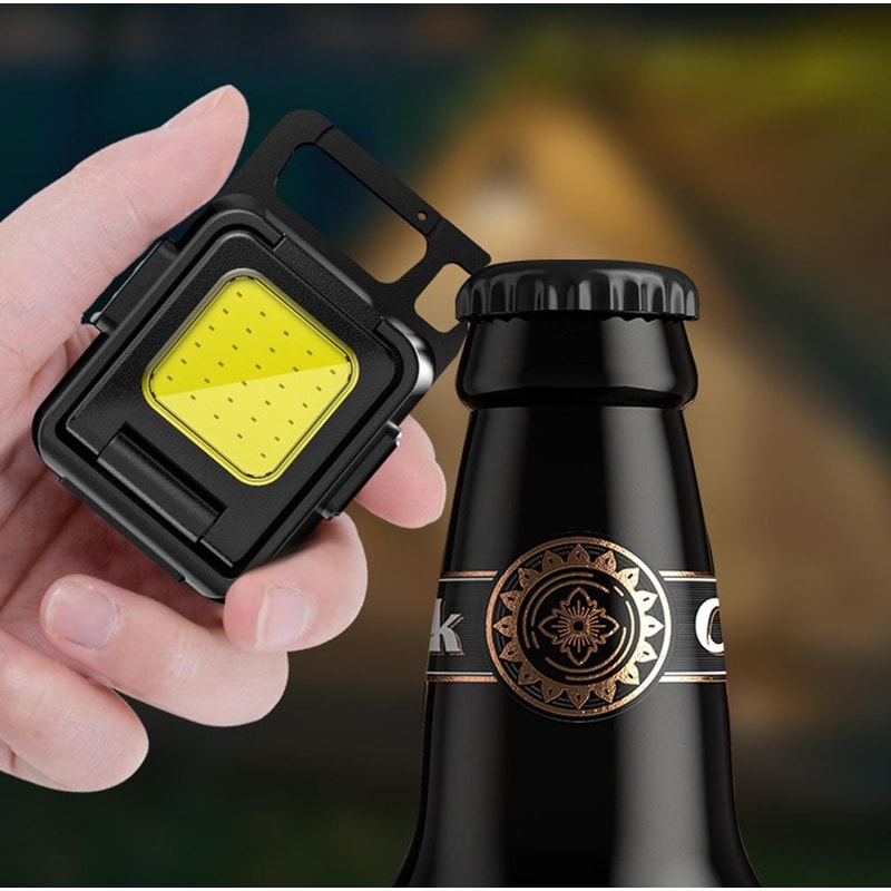 Portable Mini COB Keychain Flashlight USB Rechargeable Bright Camping Light 11