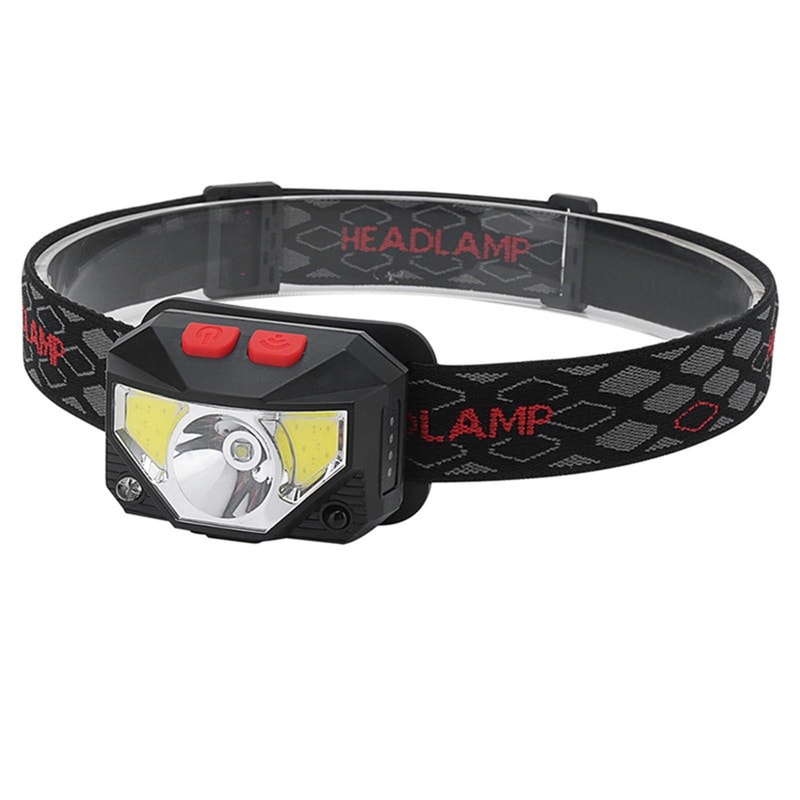 Premium USB Rechargeable Headlamp With Induction Sensor Dual XPG COB Lighting 7