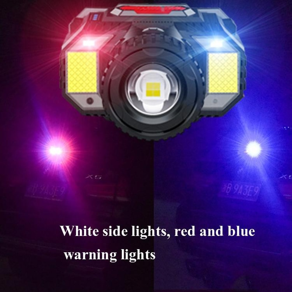UltraBeam 1000LM LED Headlamp USB Rechargeable Motion Sensor Zoom Flashlight 6