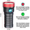 DB18 UltraBeam 18 T6 High Power LED Tactical Flashlight With USB Rechargeable Battery Set 3