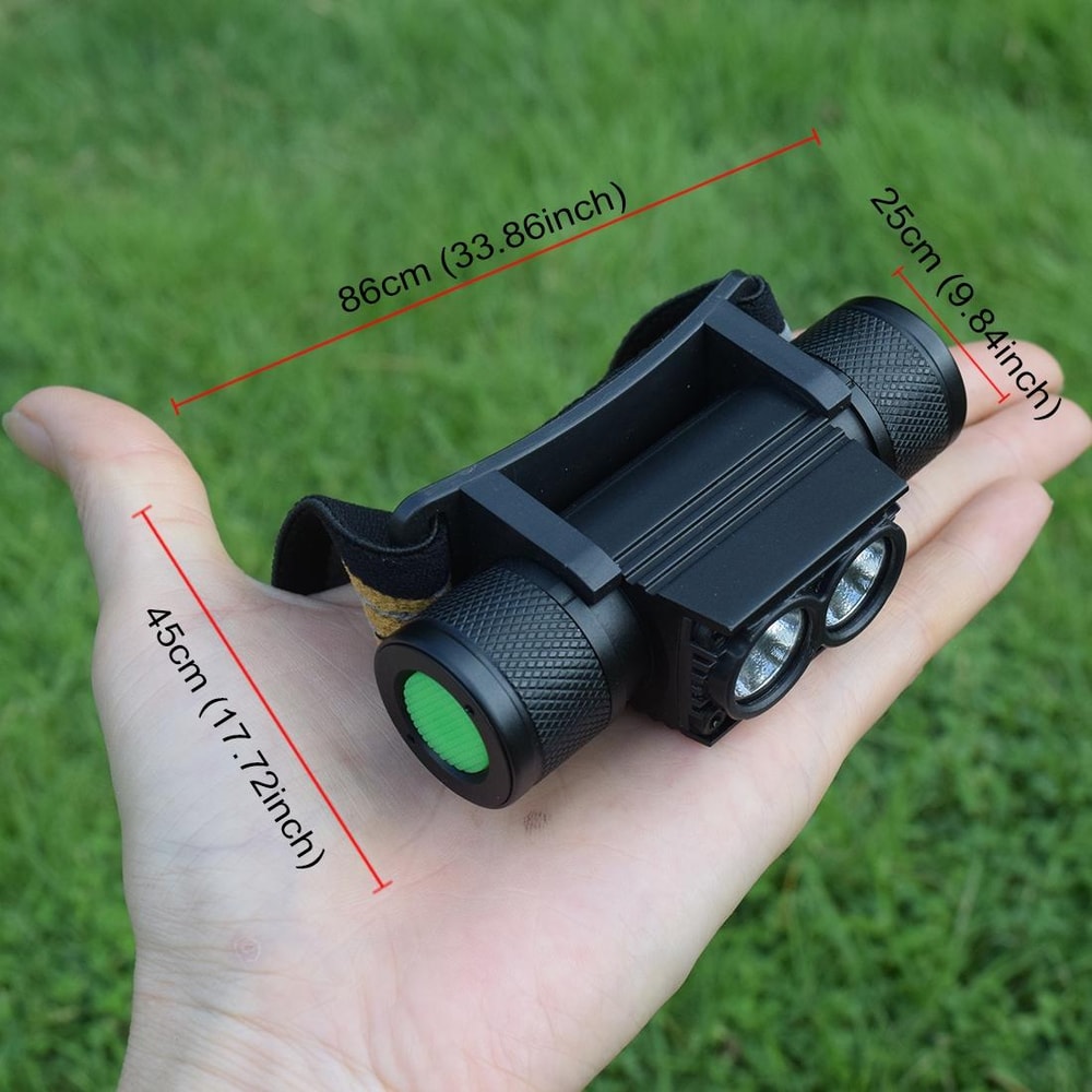 2400LM USB Rechargeable Waterproof LED Headlamp With Adjustable Beam 7
