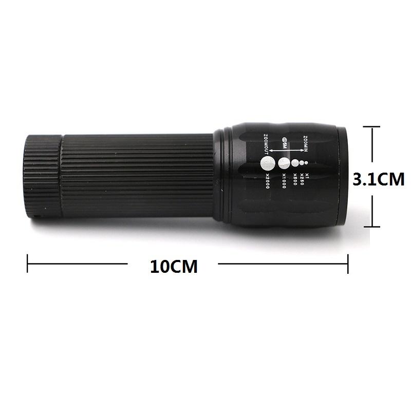 Zoomable LED Flashlight Mini Aluminum Torch With 3 Light Modes 4