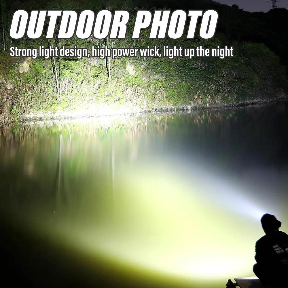 E SMARTER Rechargeable RGB Cycling Searchlight 1700LM Outdoor LED Spotlight With Type C Charging 5