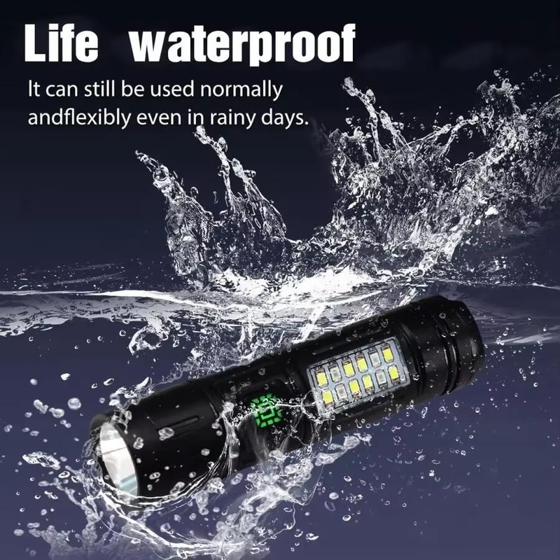 CY011 LED Mini Flashlight With Side Light Waterproof Rechargeable 6