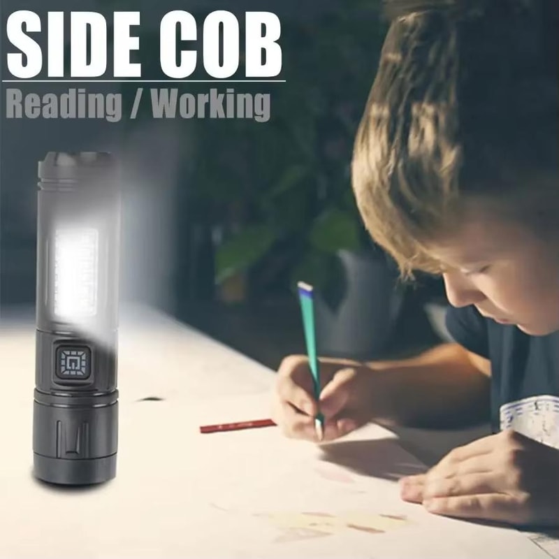 CY011 LED Mini Flashlight With Side Light Waterproof Rechargeable 7