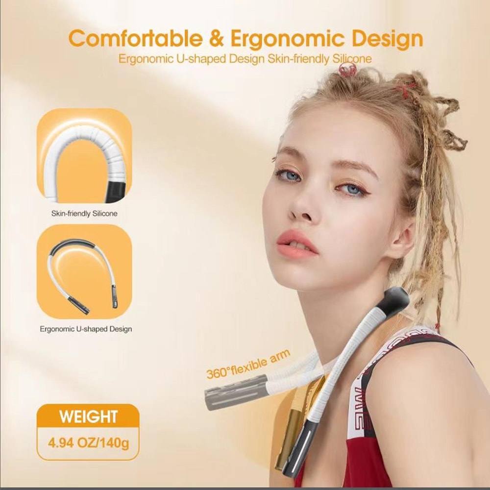 Rechargeable LED Neck Reading Light With 3 Color Modes Flexible Hands Free Design 2