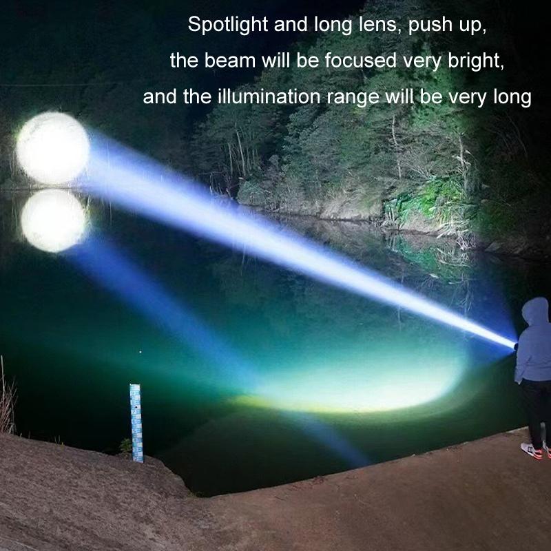 LumaGuard USB C Rechargeable Zoom Tactical Flashlight With Long Range LED Beam 1