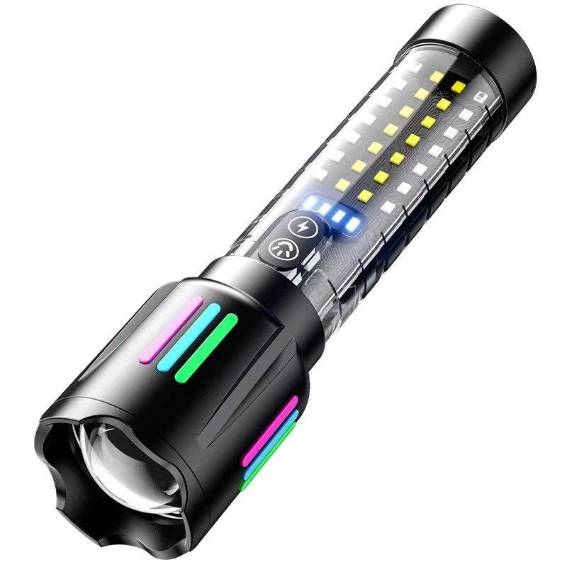 LumaGuard USB C Rechargeable Zoom Tactical Flashlight With Long Range LED Beam 10