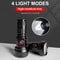 1000LM USB Rechargeable LED Flashlight With Red Light Mode Type C Fast Charging 8