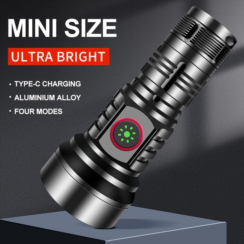 1000LM USB Rechargeable LED Flashlight With Red Light Mode Type C Fast Charging 9