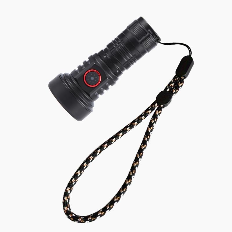 1000LM USB Rechargeable LED Flashlight With Red Light Mode Type C Fast Charging 11