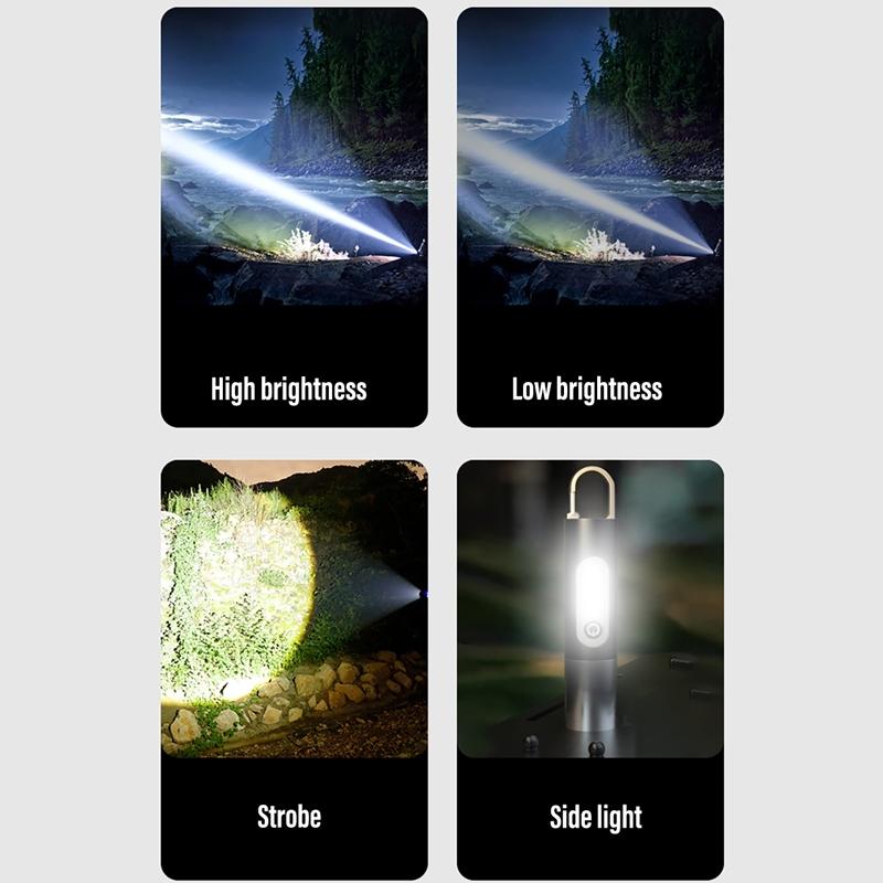 XHP50 Rechargeable LED Flashlight With Zoom Focus Camping Lantern Diffuser 5