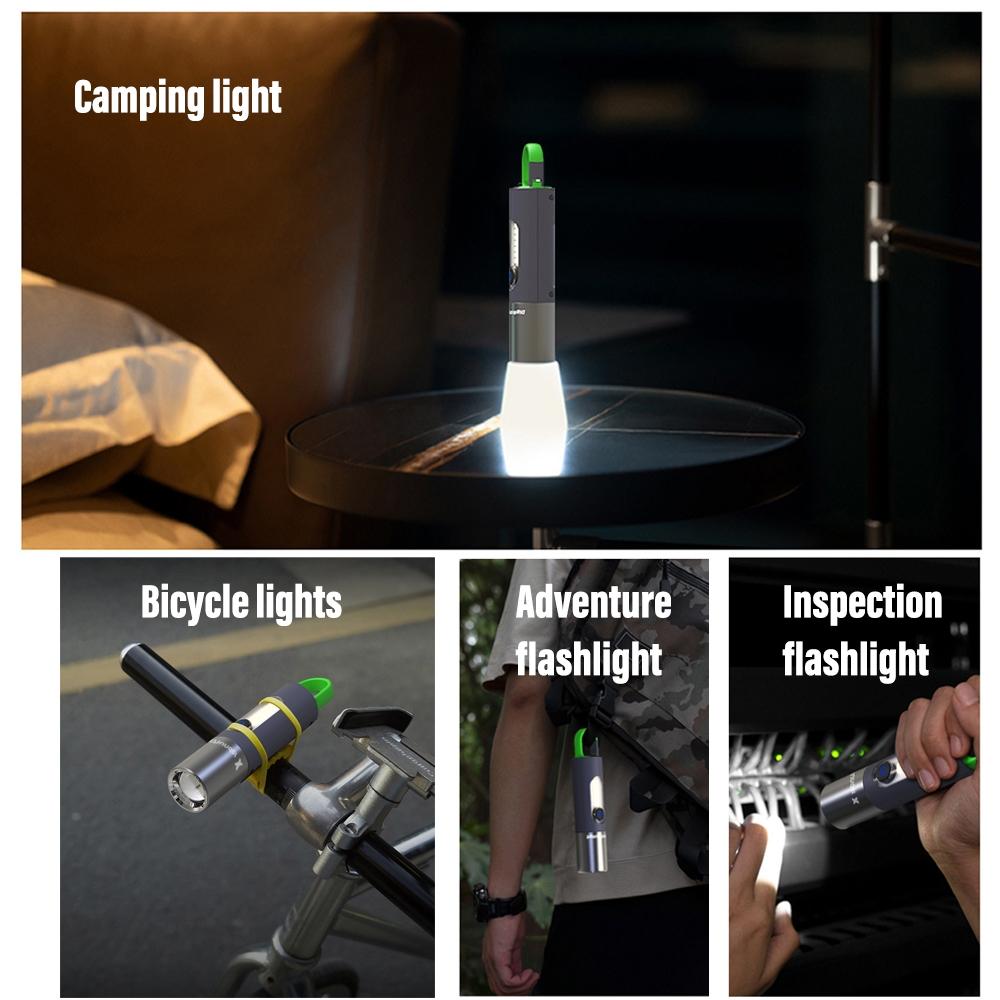 XHP50 Rechargeable LED Flashlight With Zoom Focus Camping Lantern Diffuser 7