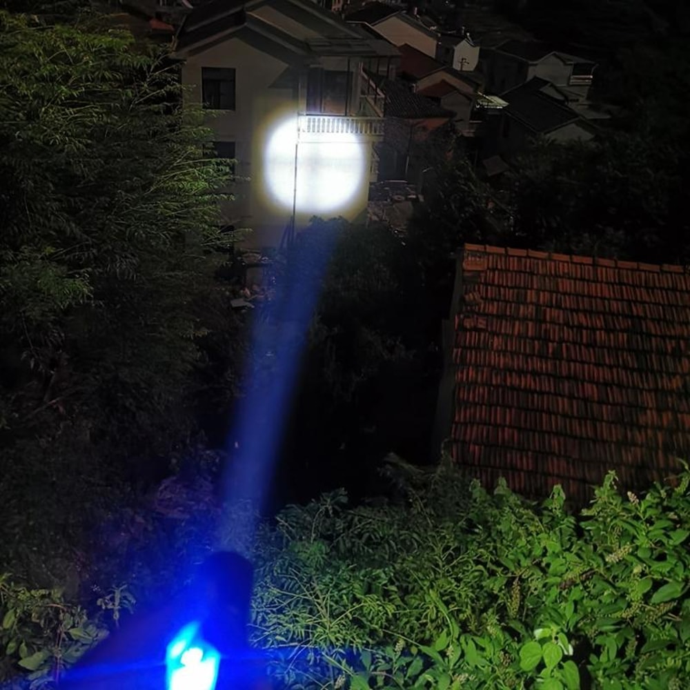 XHP50 Rechargeable LED Flashlight With Zoom Focus Camping Lantern Diffuser 1