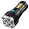 S03 USB Rechargeable Flashlight With COB Work Light And 200m Long Range Beam 0
