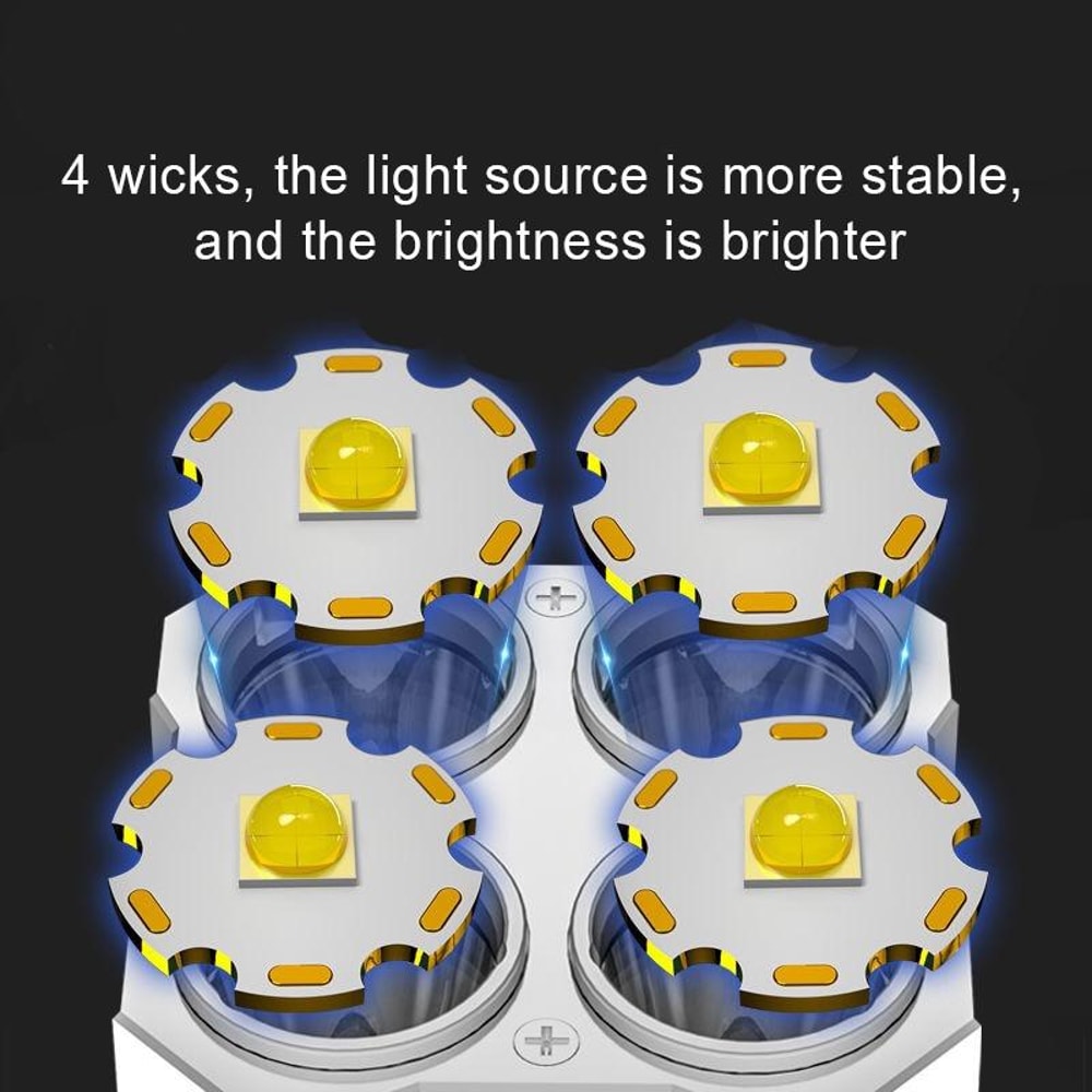 S03 USB Rechargeable Flashlight With COB Work Light And 200m Long Range Beam 6