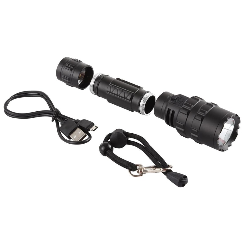 Tactical 10W USB Rechargeable LED Flashlight High Brightness 5 Modes Waterproof Torch 1