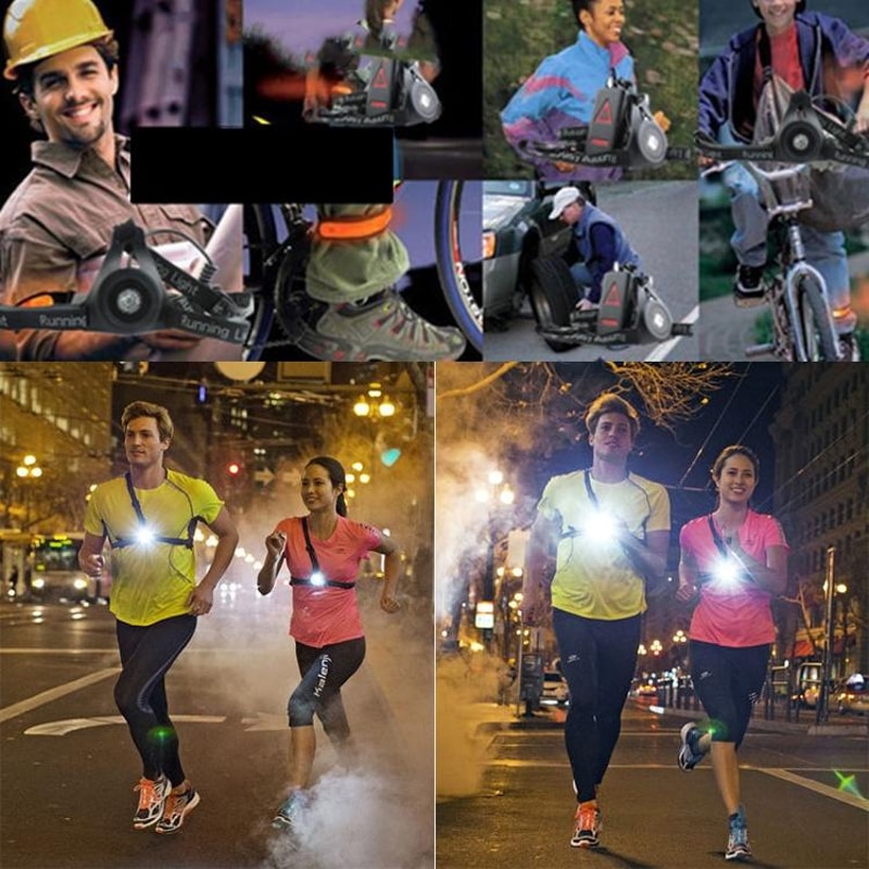USB Rechargeable LED Running Safety Light For Night Runs 6