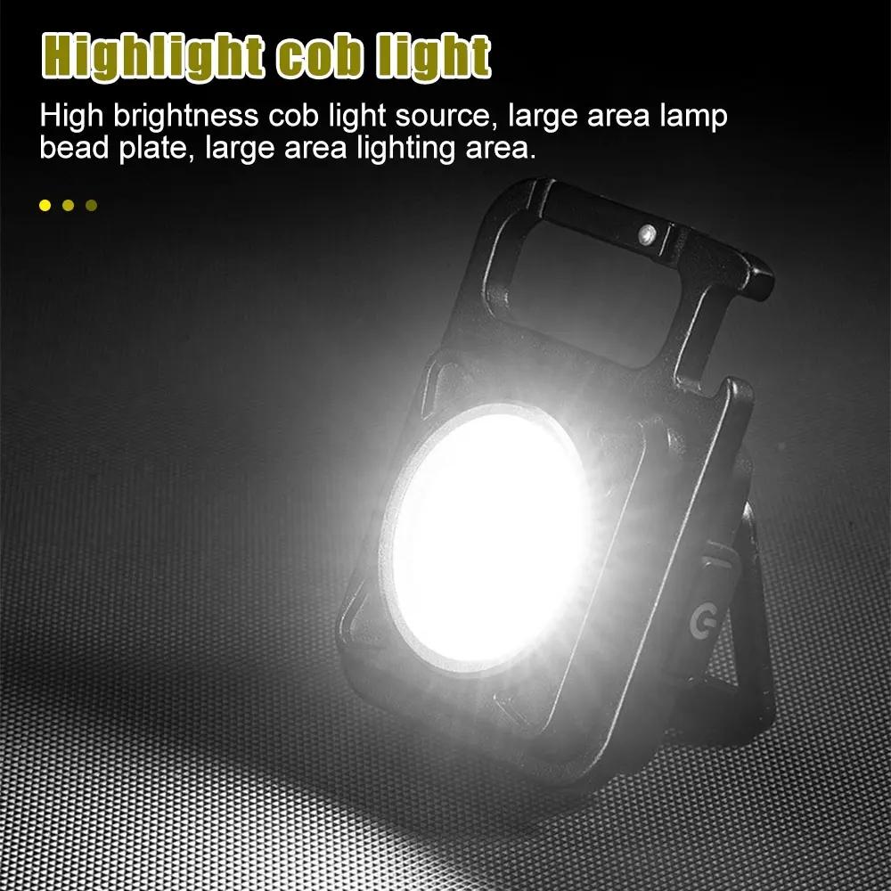 E SMARTER W5134 USB C Rechargeable Mini LED Keychain Flashlight Torch 2