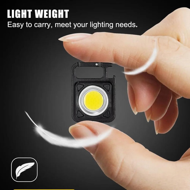 E SMARTER W5134 USB C Rechargeable Mini LED Keychain Flashlight Torch 3
