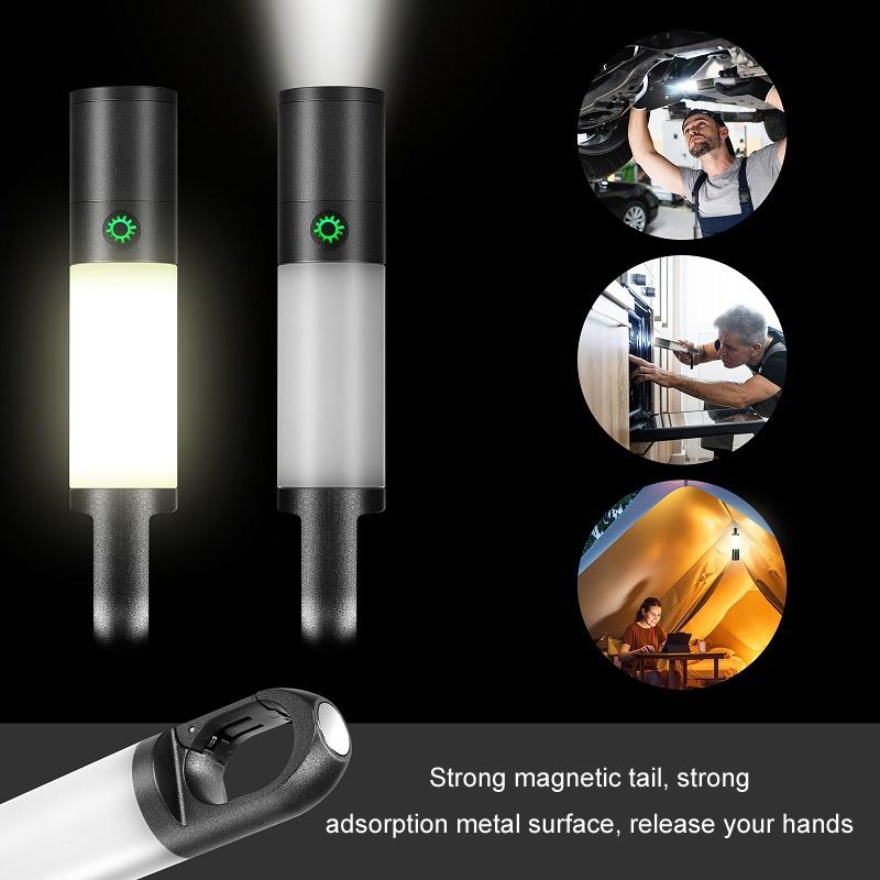 Long Range Laser Flashlight Camping Lantern With Magnetic Base USB C Rechargeable Light 6