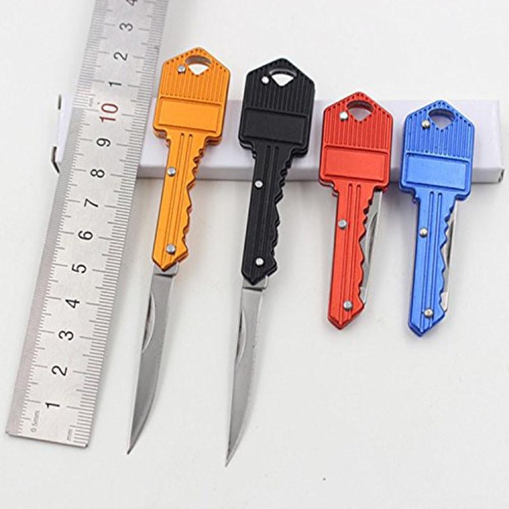 Mini Keychain Folding Knife Peeler Portable Self Defense Tool 1