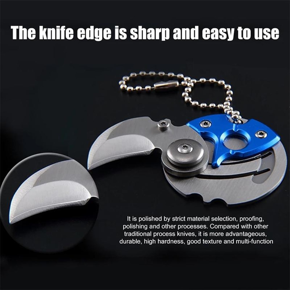 Mini Folding Keychain Pocket Knife Compact EDC Utility Tool For Outdoor Adventures 3