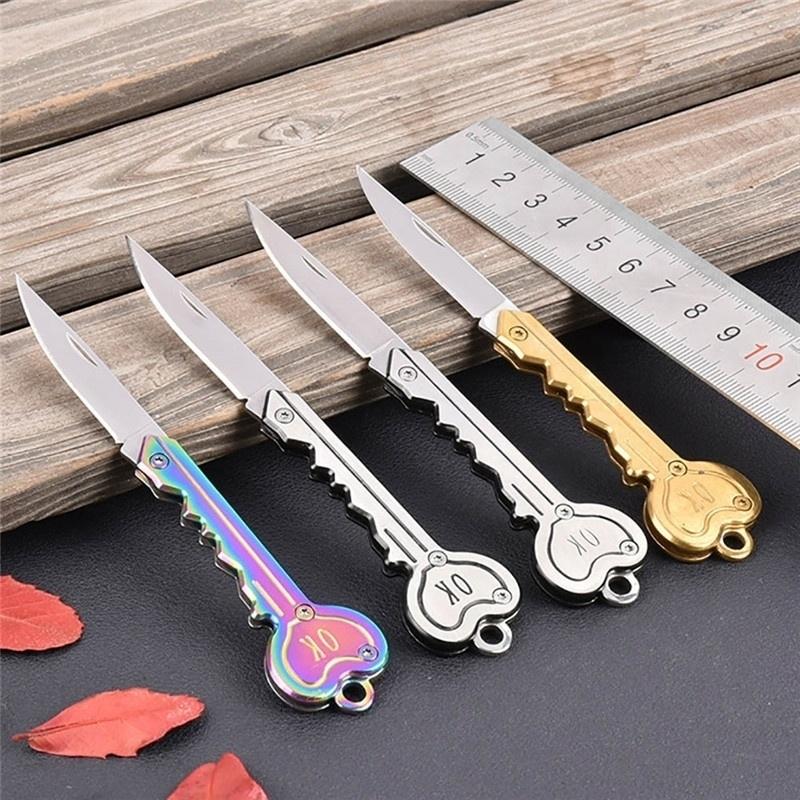 Compact Folding Key Knife Keychain Mini EDC Survival Tool 2