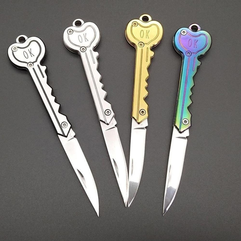 Compact Folding Key Knife Keychain Mini EDC Survival Tool 6