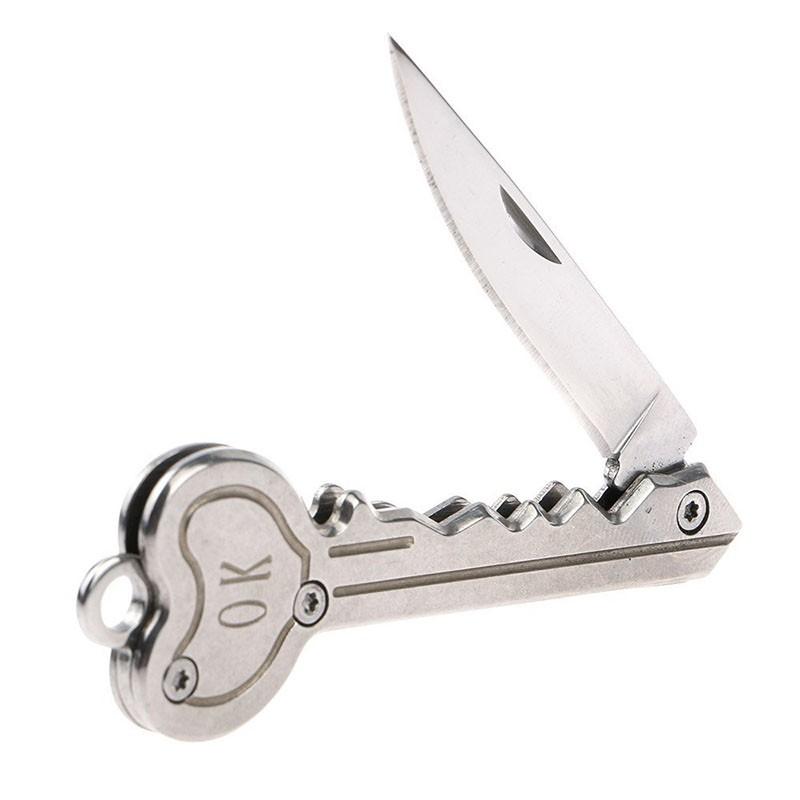 Compact Folding Key Knife Keychain Mini EDC Survival Tool 3