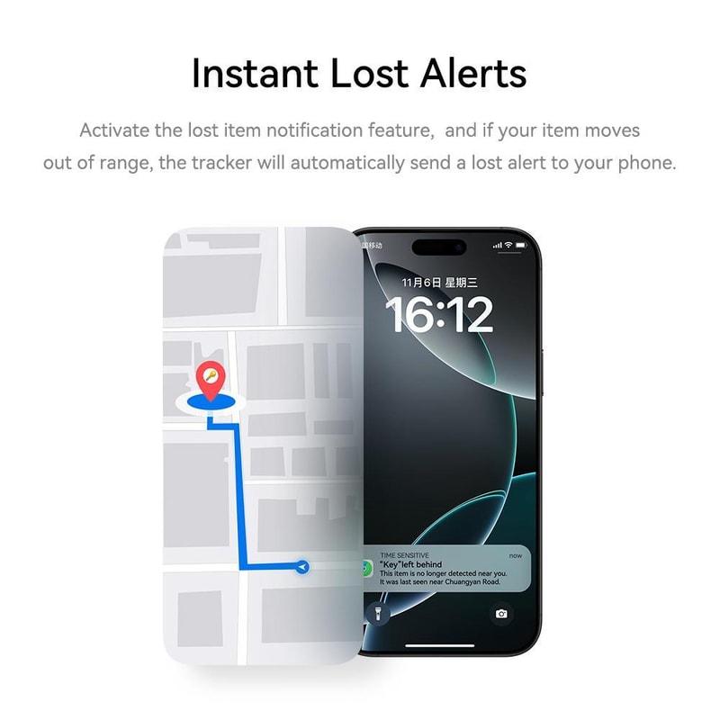 ROCK Smart Bluetooth Tracker Tag For Keys Wallets Luggage With Find My App 4
