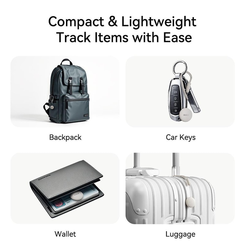 ROCK Smart Bluetooth Tracker Tag For Keys Wallets Luggage With Find My App 7