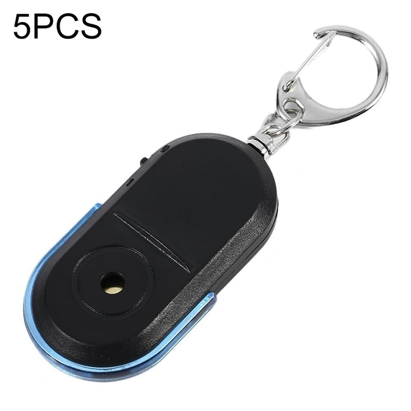 Whistle Activated Key Finder Set With LED Flash Locator 5 Pack Portable Anti Lost Tracker 8