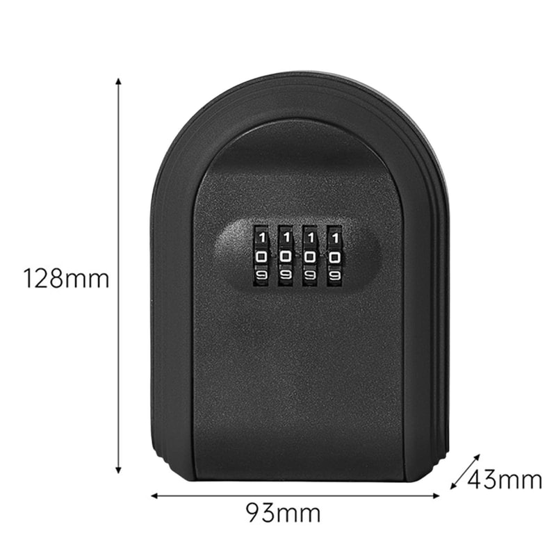 Portable Combination Key Storage Box With 4 Digit Lock Secure Home Office Key Safe 5
