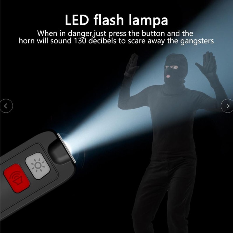 GuardianGlow 130dB Personal Safety Alarm Keychain With LED Flashlight USB C Rechargeable Protectio 4