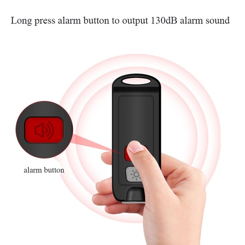 GuardianGlow 130dB Personal Safety Alarm Keychain With LED Flashlight USB C Rechargeable Protectio 5